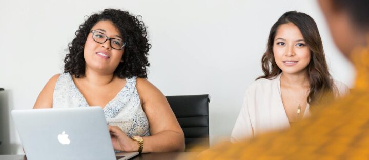 woman attending professional development meeting