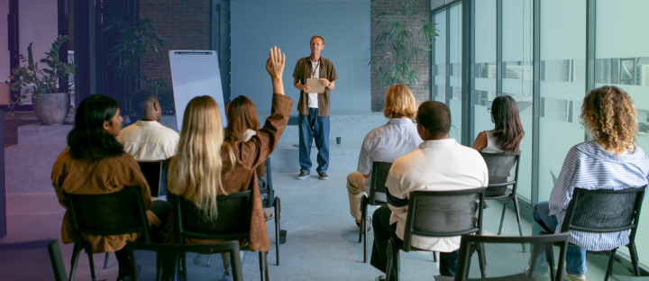 people attending a class
