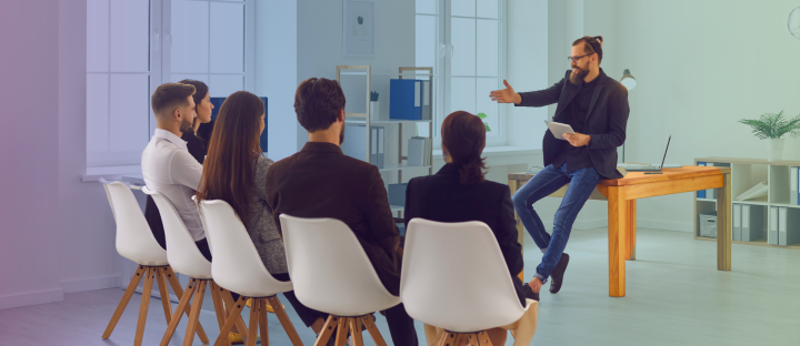 small group in training session